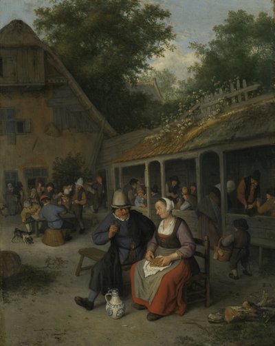 Herberg op het platteland door Cornelis Dusart